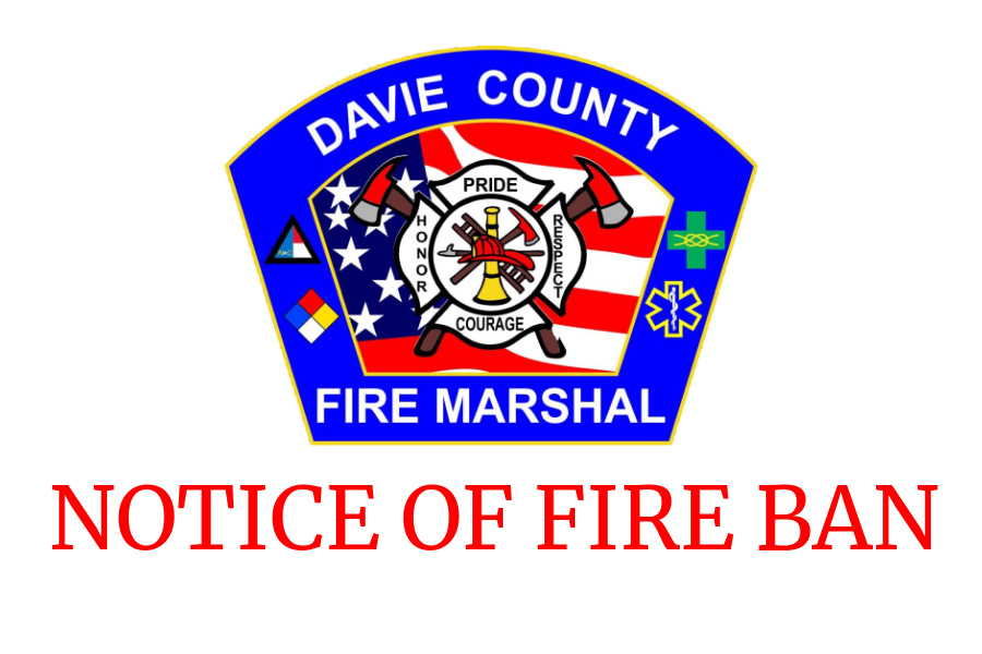 Davie County Fire Marshal’s Office Notice of Zero Tolerance Burn Ban